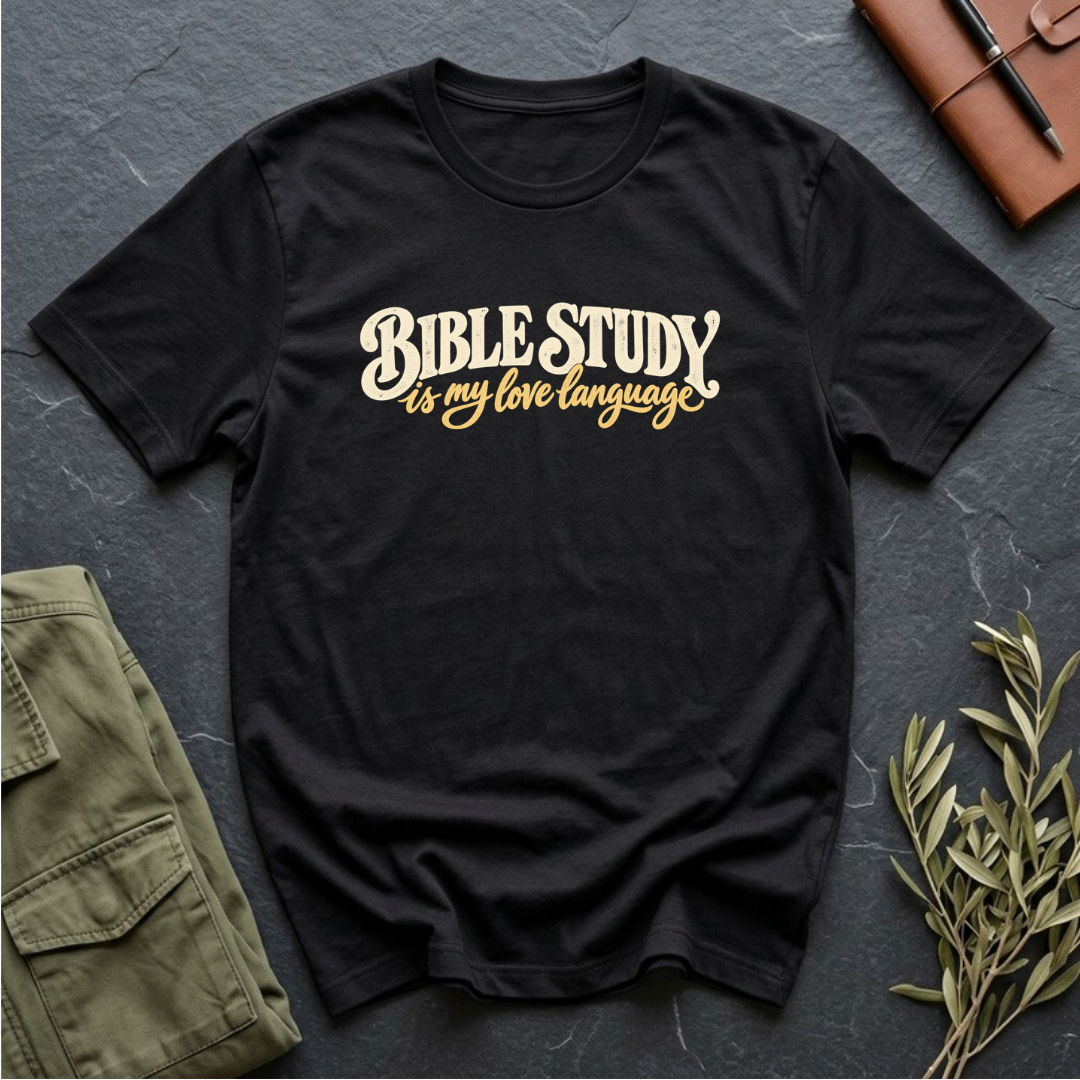 Bible Study Is My Love Language Christian Bible study t-shirt in Black