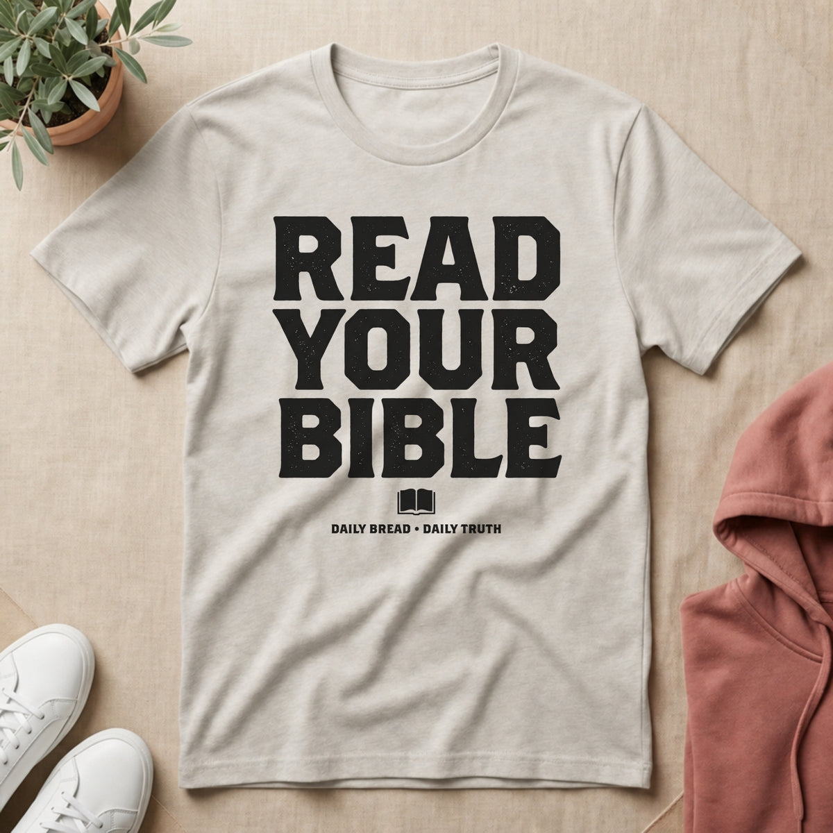 Read Your Bible tee in Ice Grey
