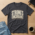 Strong's Concordance Enthusiast Christian Bible study t-shirt in Charcoal