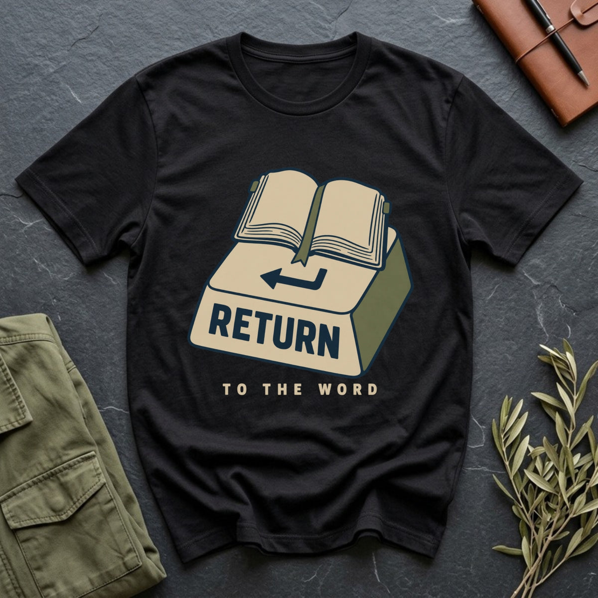 Return to the Word tee in Black