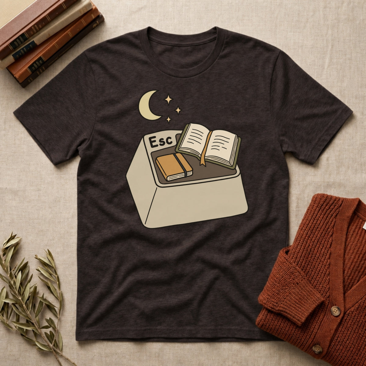ESC to Scripture tee in Dark Chocolate