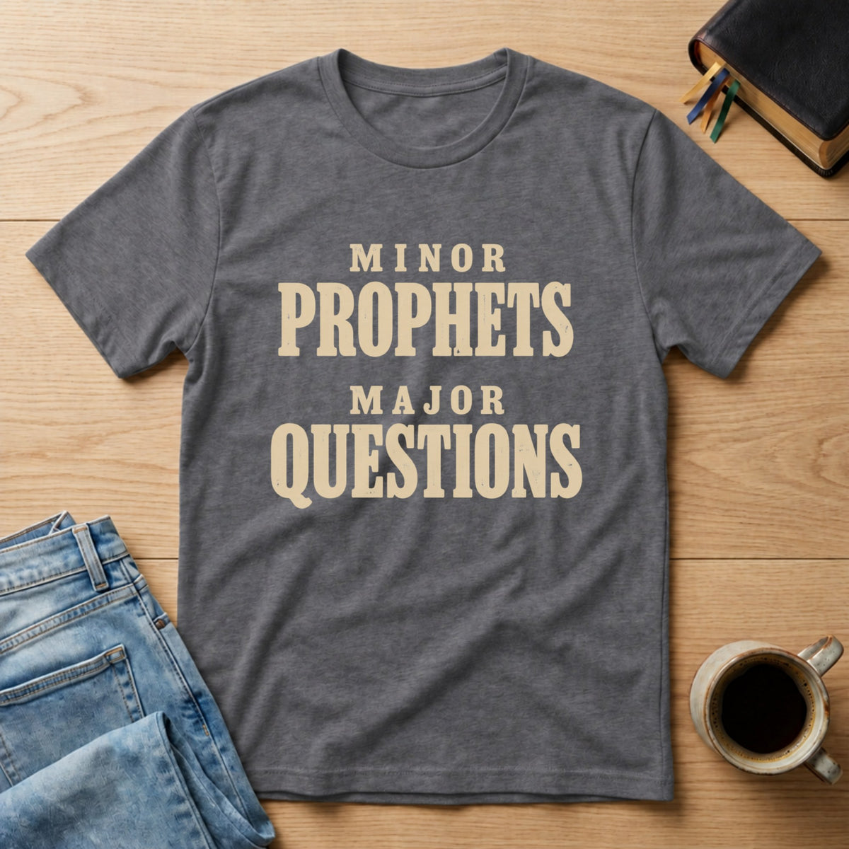Minor Prophets, Major Questions tee in Charcoal