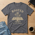 Rooted in the Word: Psalm 1 tee in Charcoal