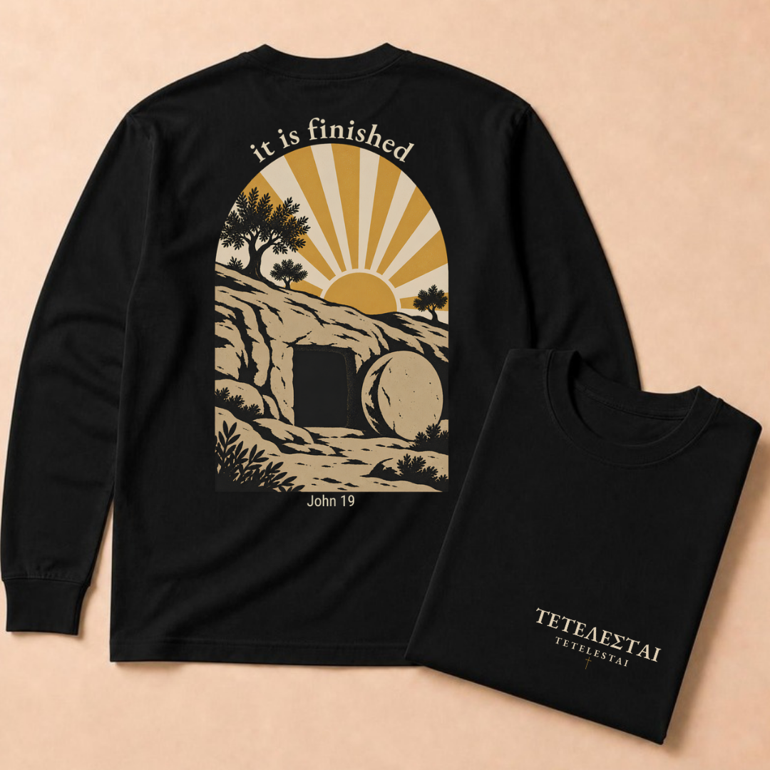 Tetelestai: "It Is Finished" Long Sleeve Tee