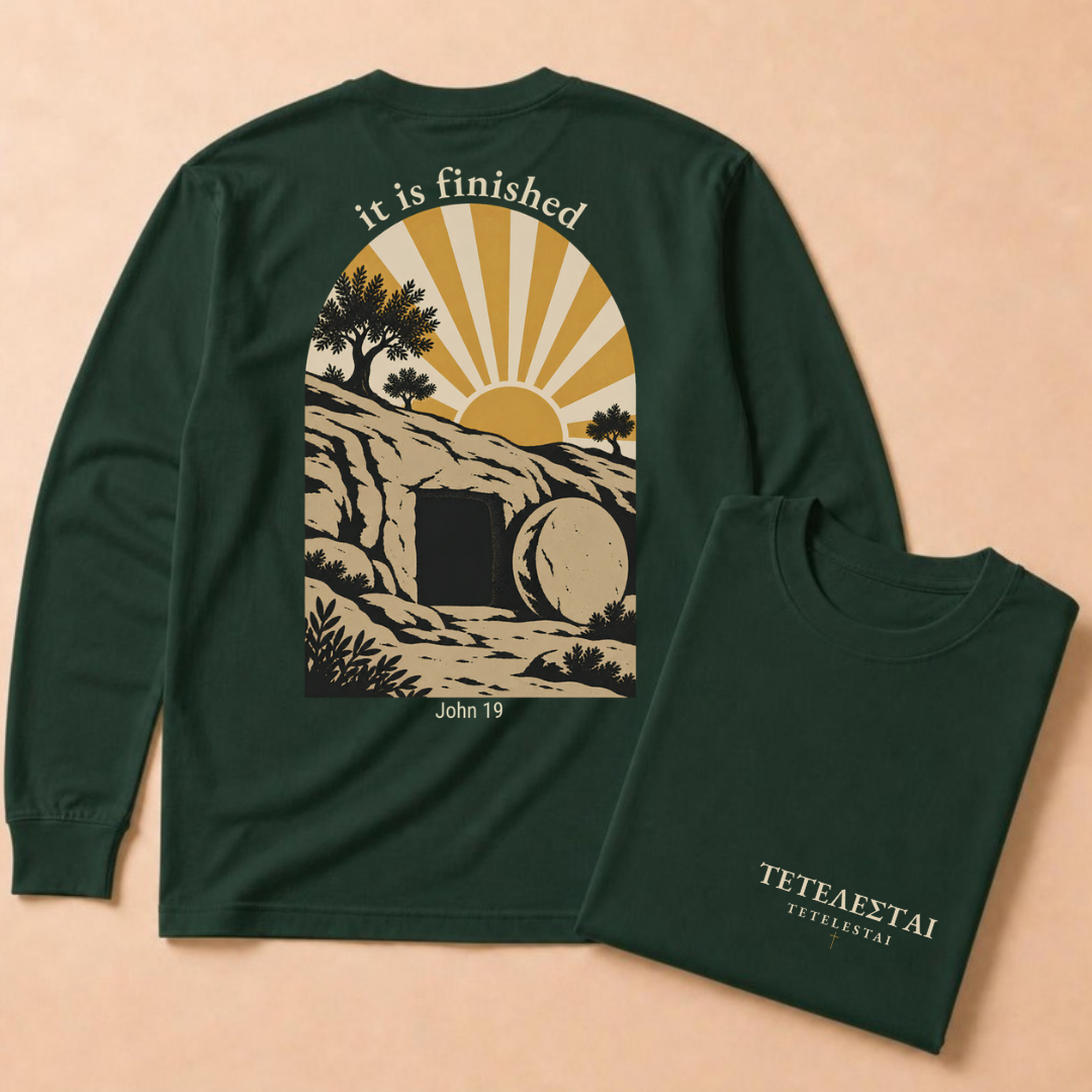 Tetelestai: "It Is Finished" Long Sleeve Tee