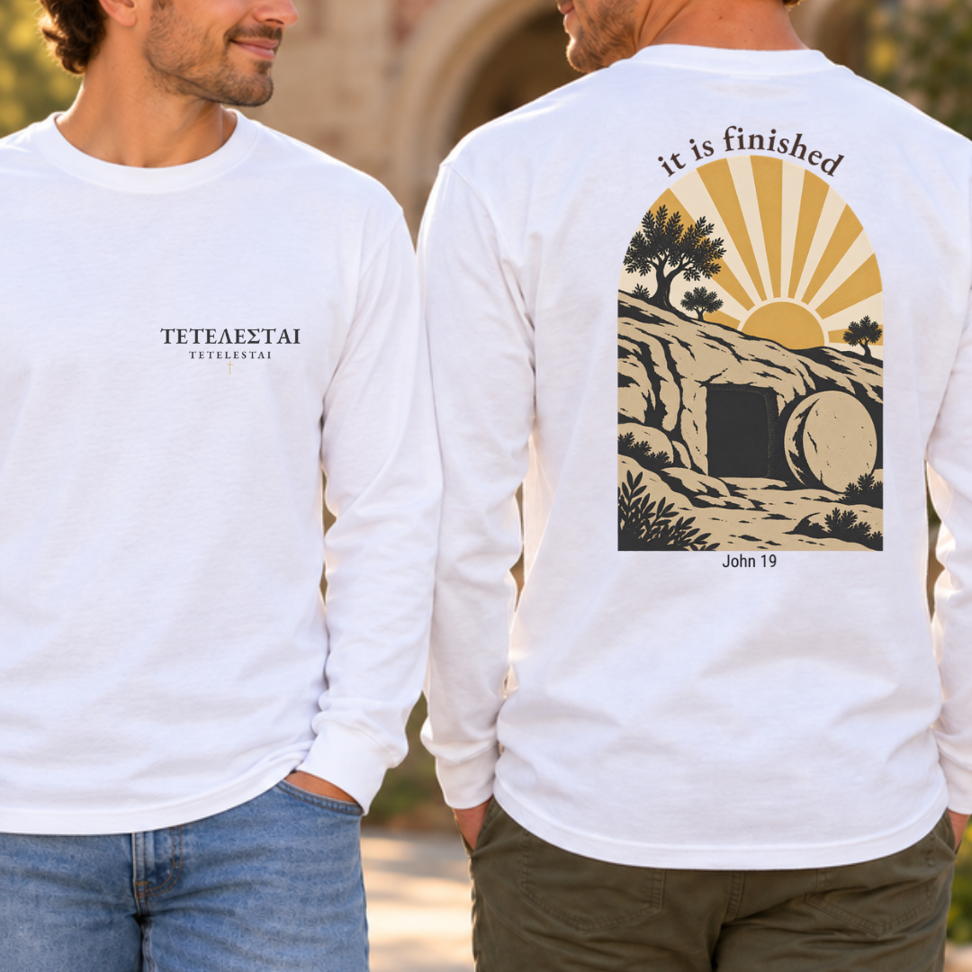 Tetelestai: "It Is Finished" Long Sleeve Tee