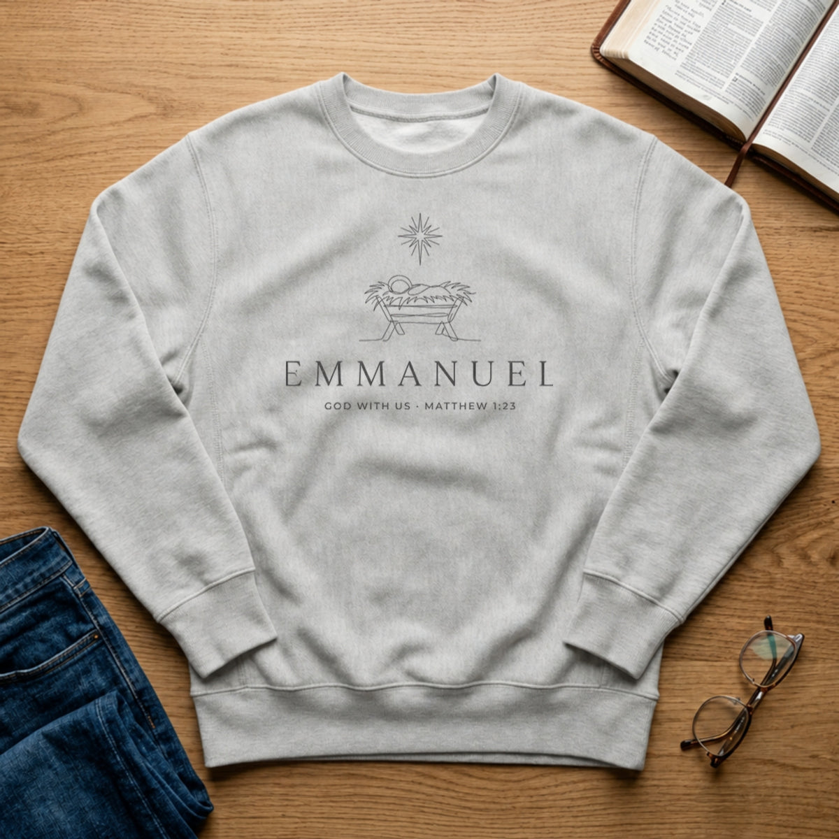 Emmanuel, God With Us Crewneck