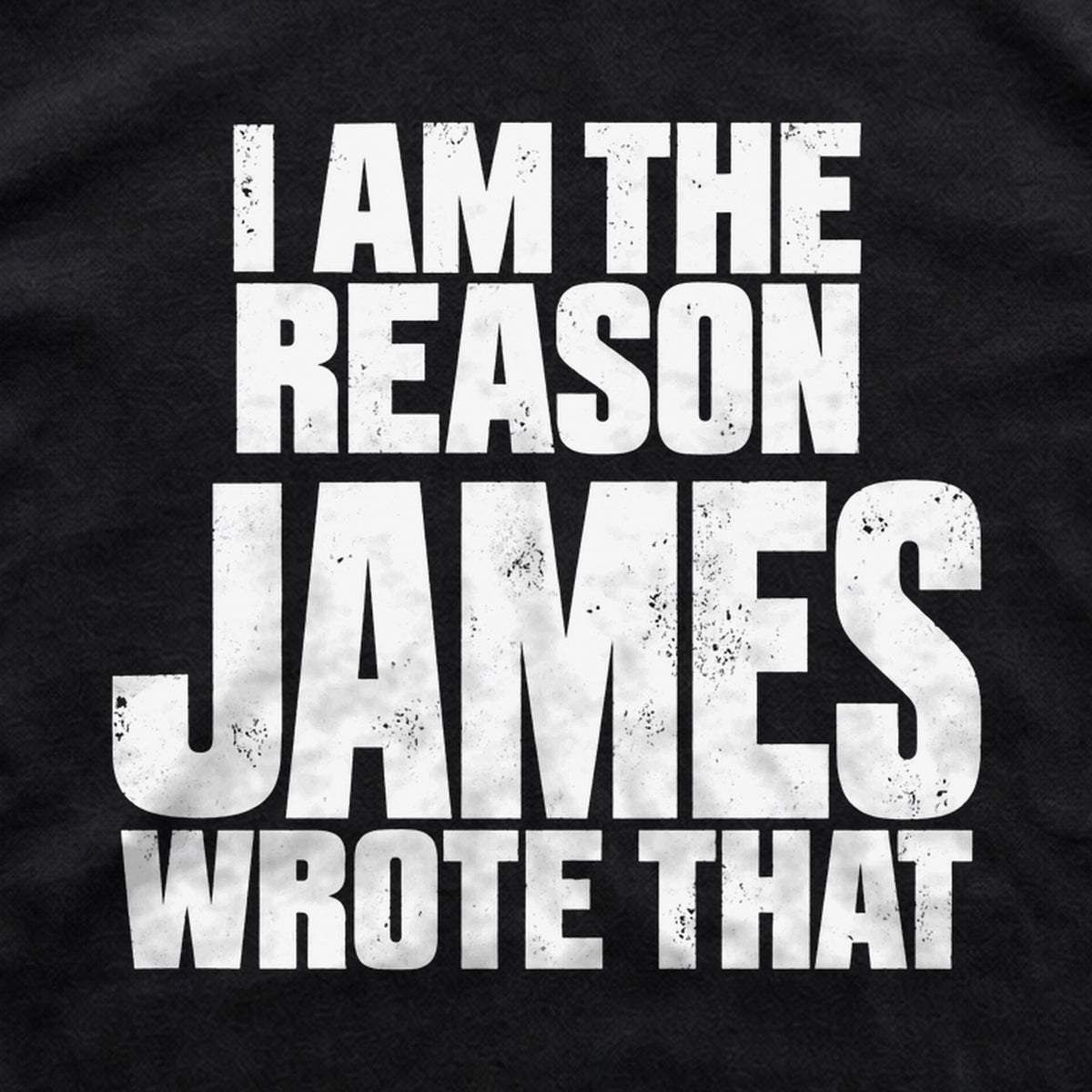 I Am the Reason James Wrote That tee print close-up