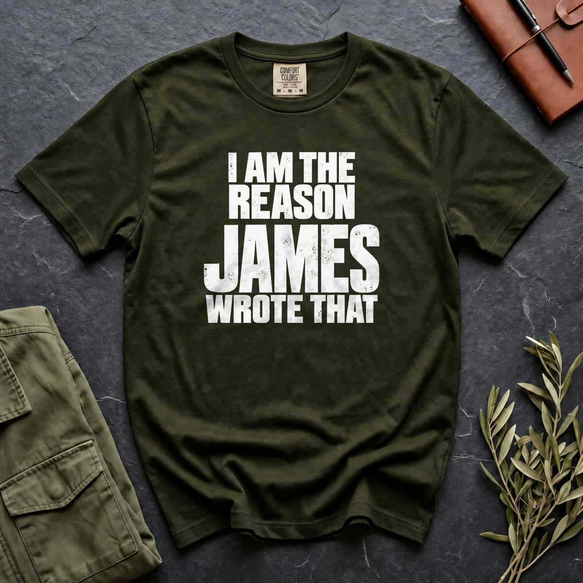 I Am the Reason James Wrote That Comfort Colors 1717 tee in Moss