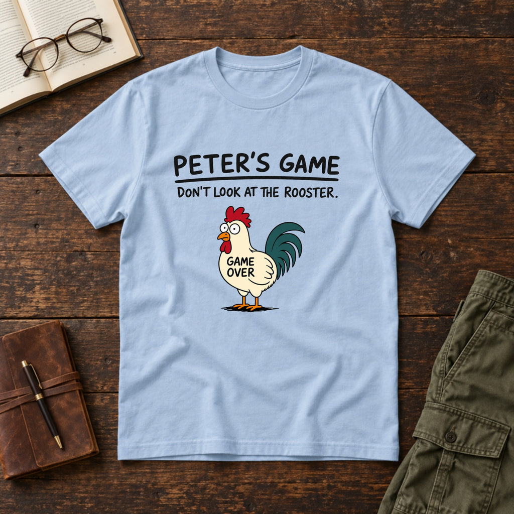 Peter's Game tee in Light Blue